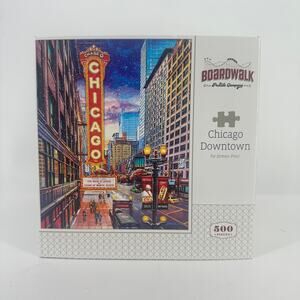 Boardwalk Downtown Chicago Theater District 500 Piece Jigsaw Puzzle Collectible